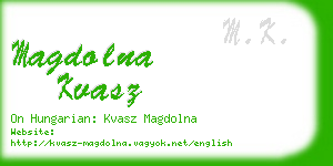 magdolna kvasz business card